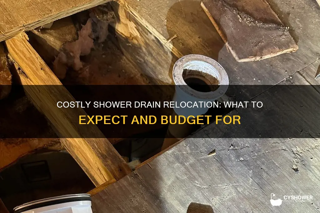 how expensive to move shower drain