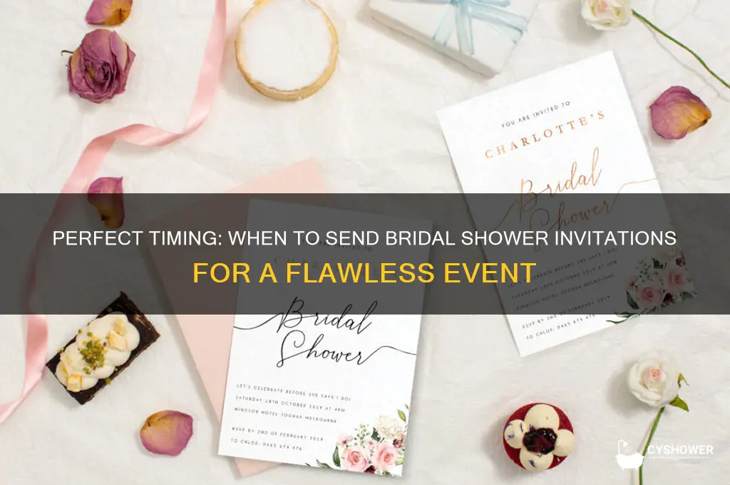 how far ahead to send bridal shower invitations
