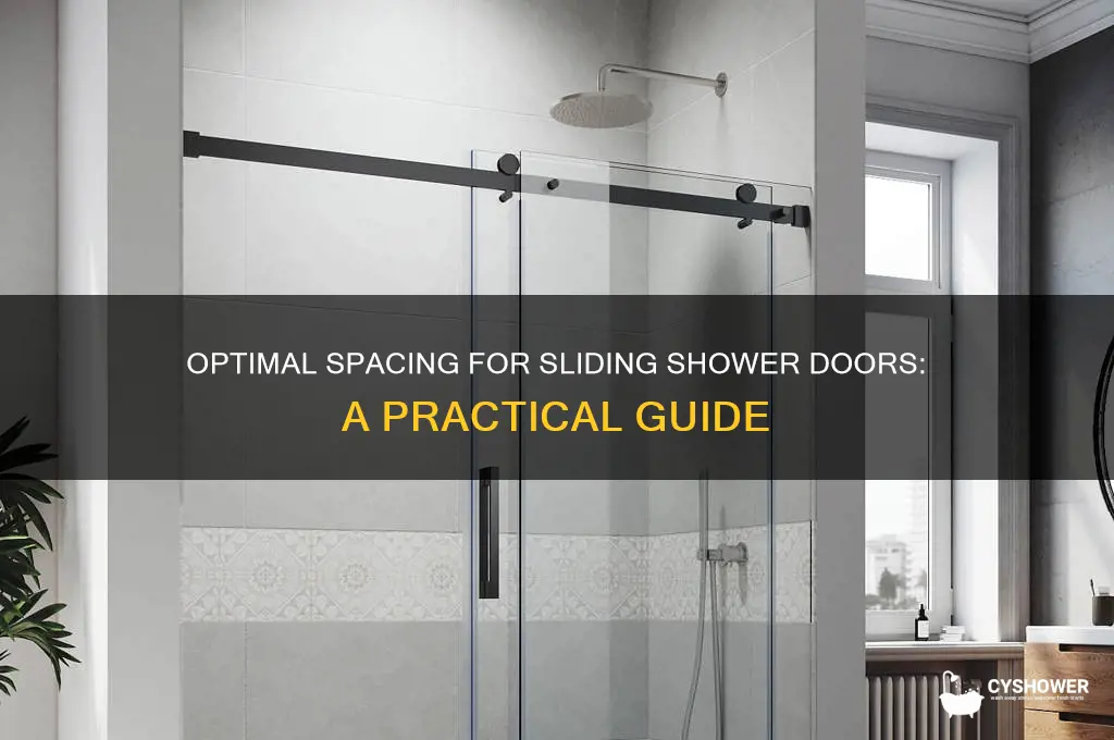 how far apart should sliding shower doors