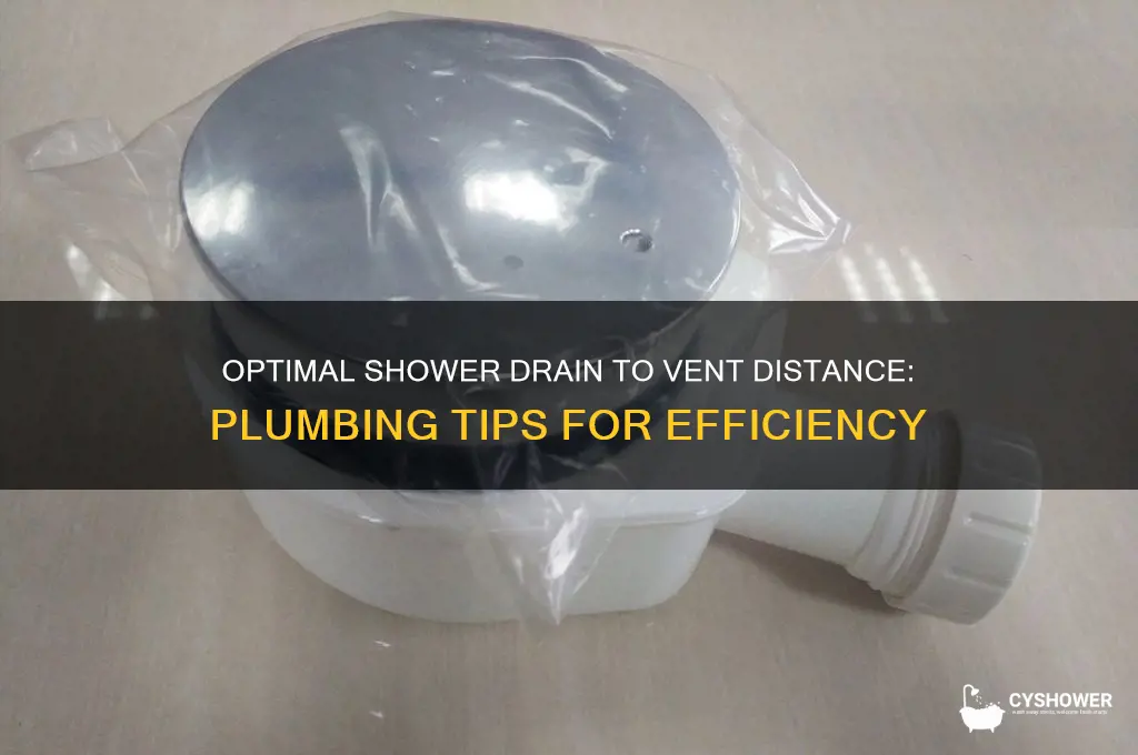 how far from shower drain to vent