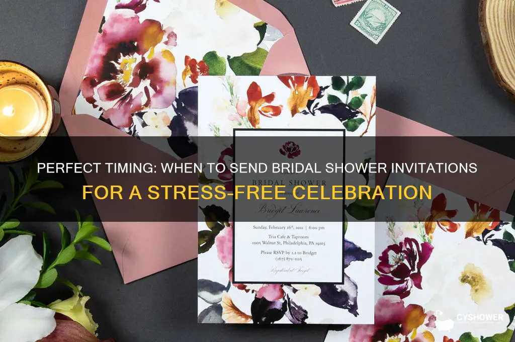 how far in advance invites bridal shower