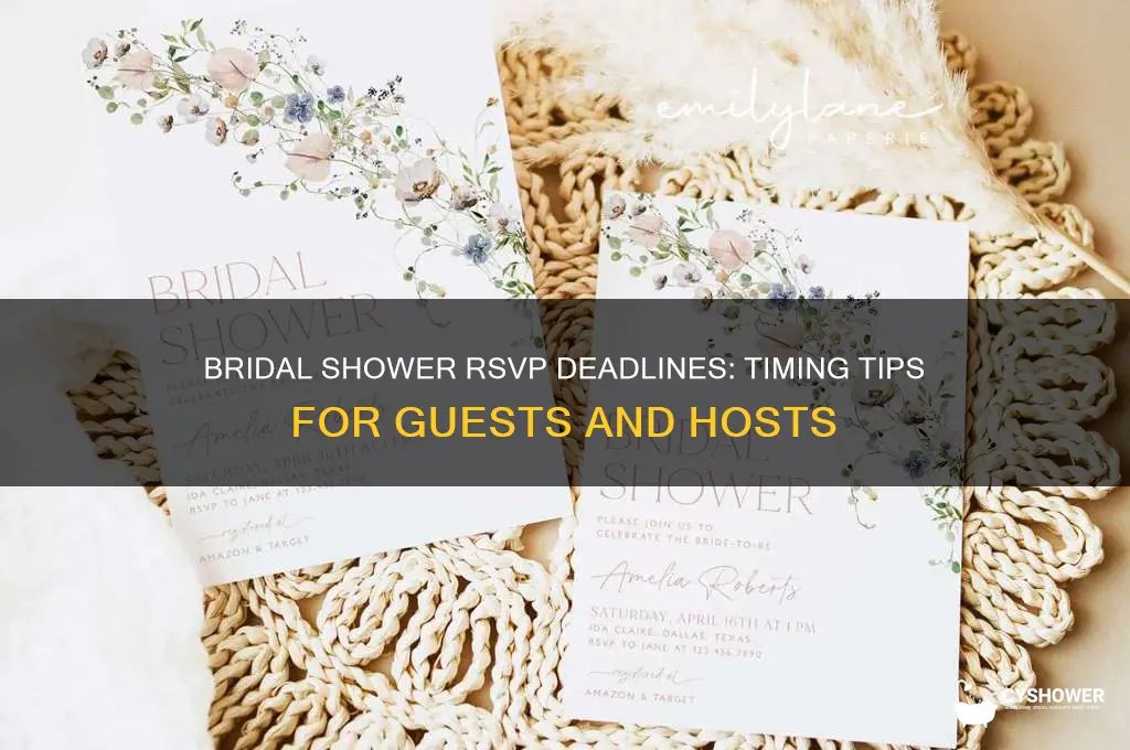 how far in advance should bridal shower rsvps be due