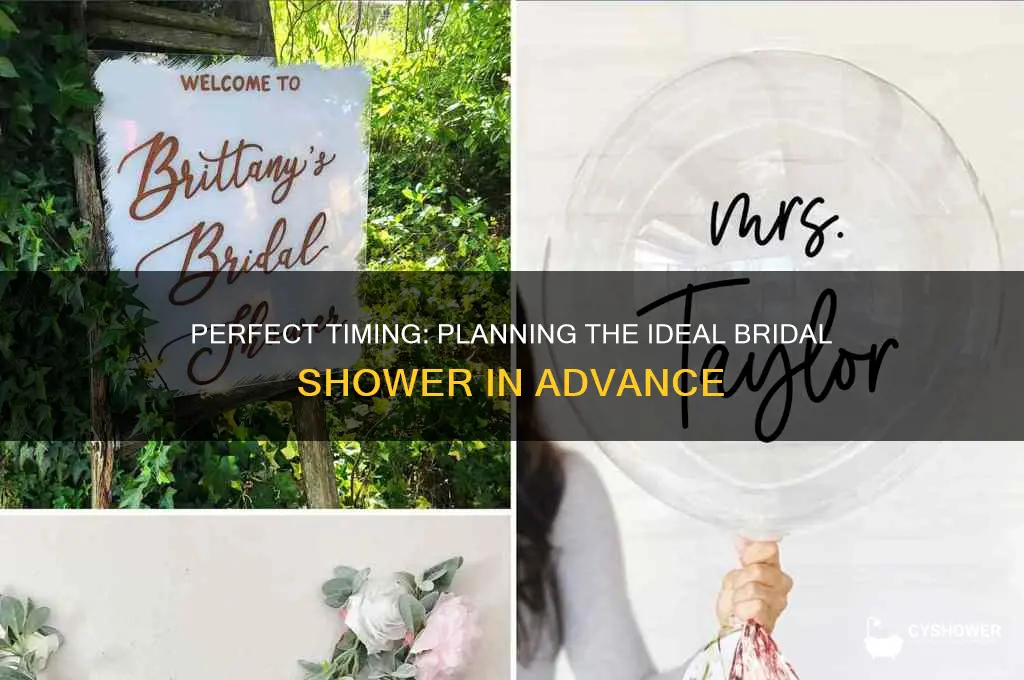 how far in advance to plan bridal shower