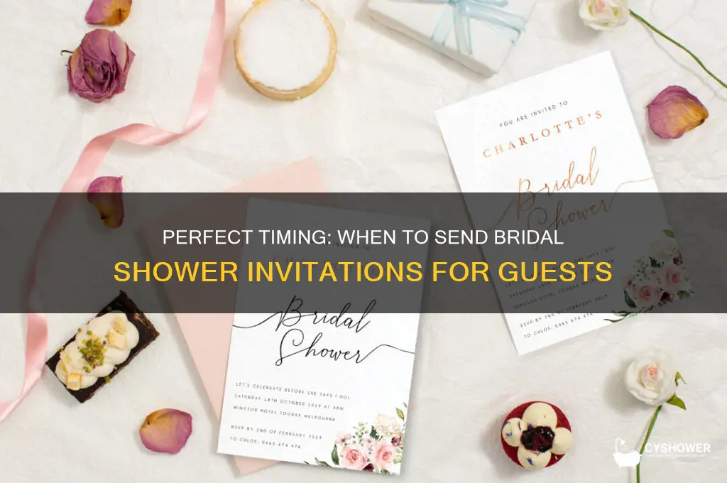 how far out do you send bridal shower invitations