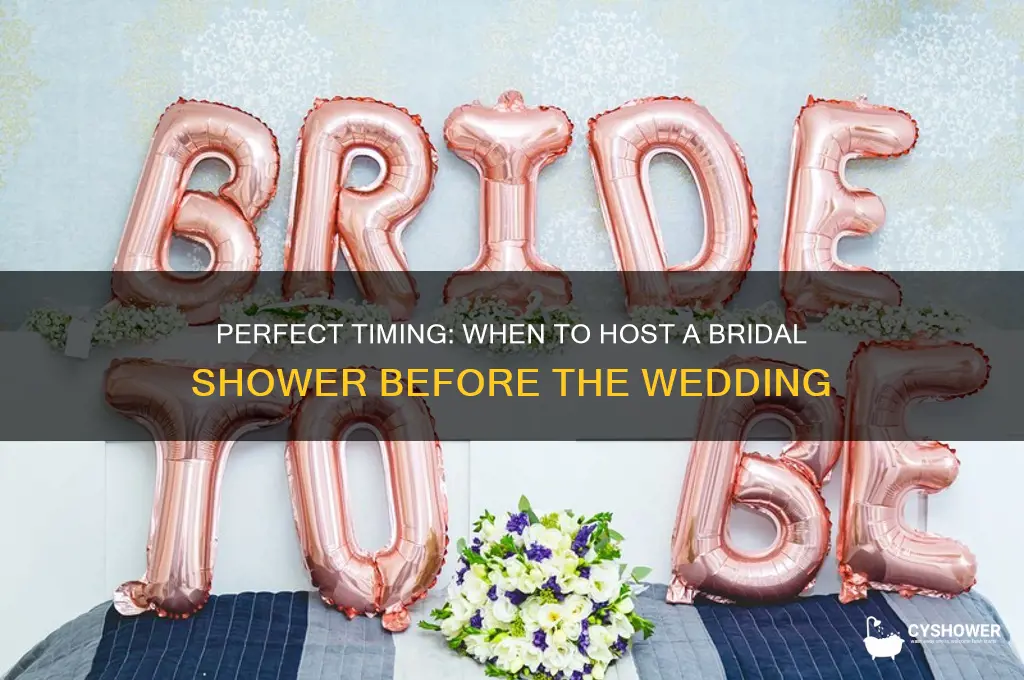 how far out do you throw a bridal shower