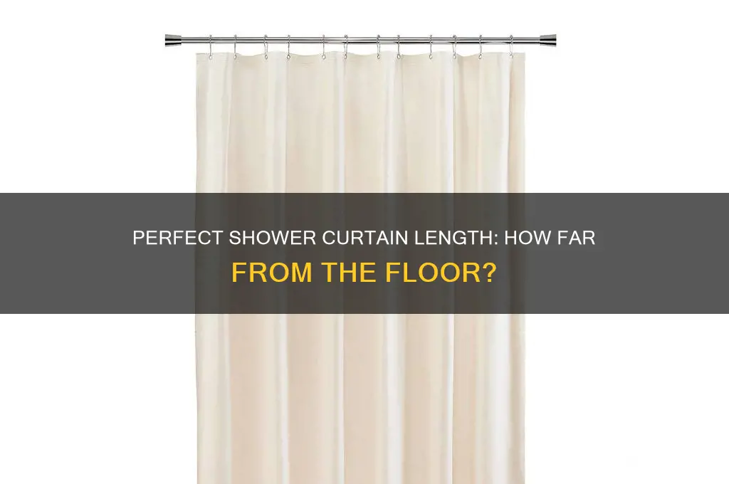 how far should shower curtain hang from floor