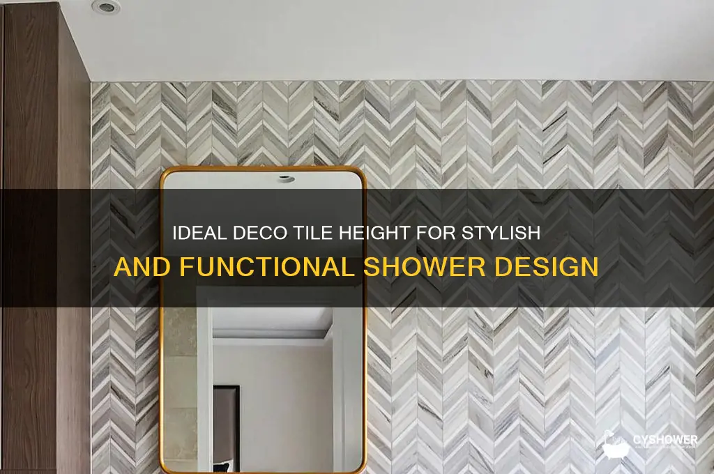 how far up to put deco tile in shower