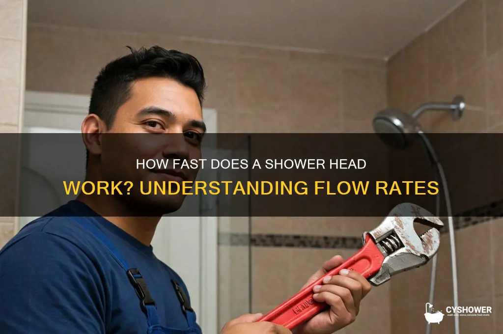 how fast does a shower head work