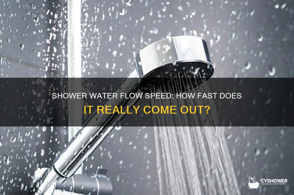 how fast does water come out of a the shower