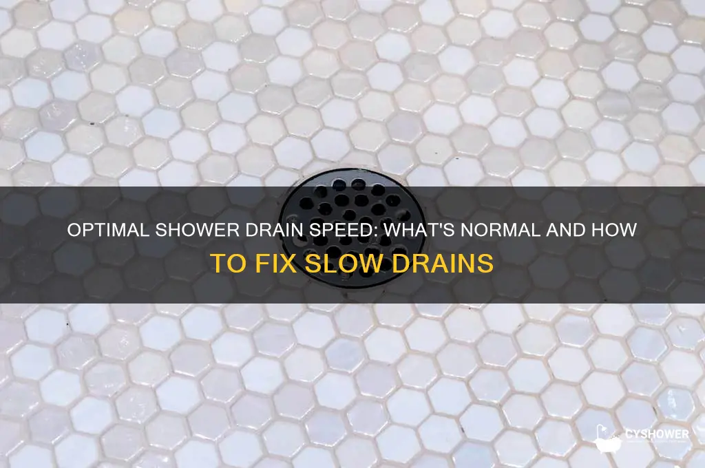 how fast should a shower drain