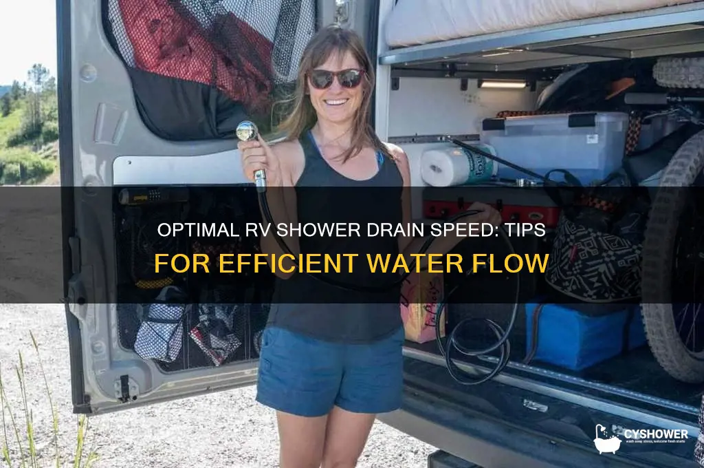 how fast should an rv shower drain