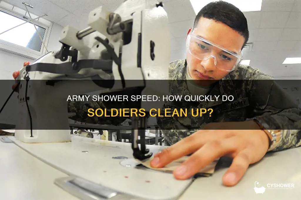 how fast to people in the army take a shower