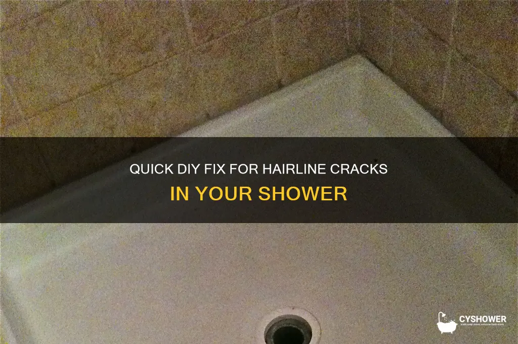 how fix a shower with a hairline crack