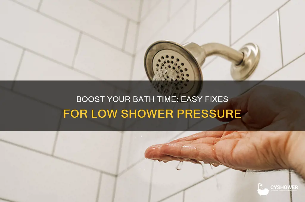 how fix low water pressure in bathtub shower