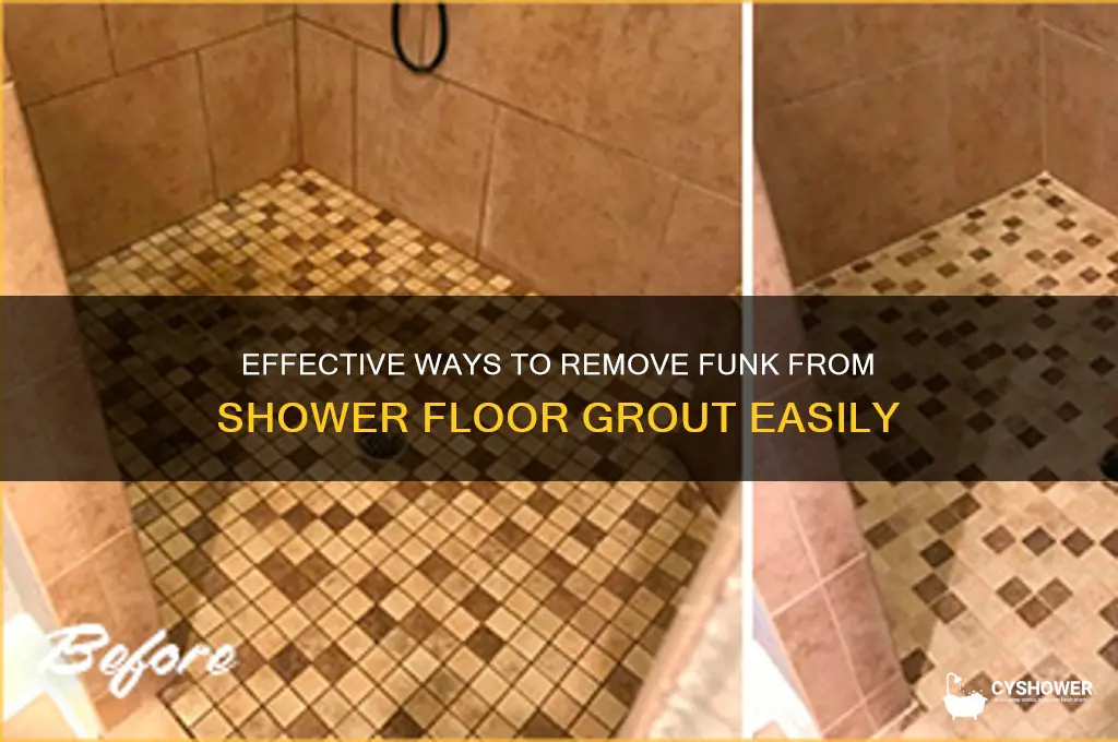 how get funk out of shower floor grout
