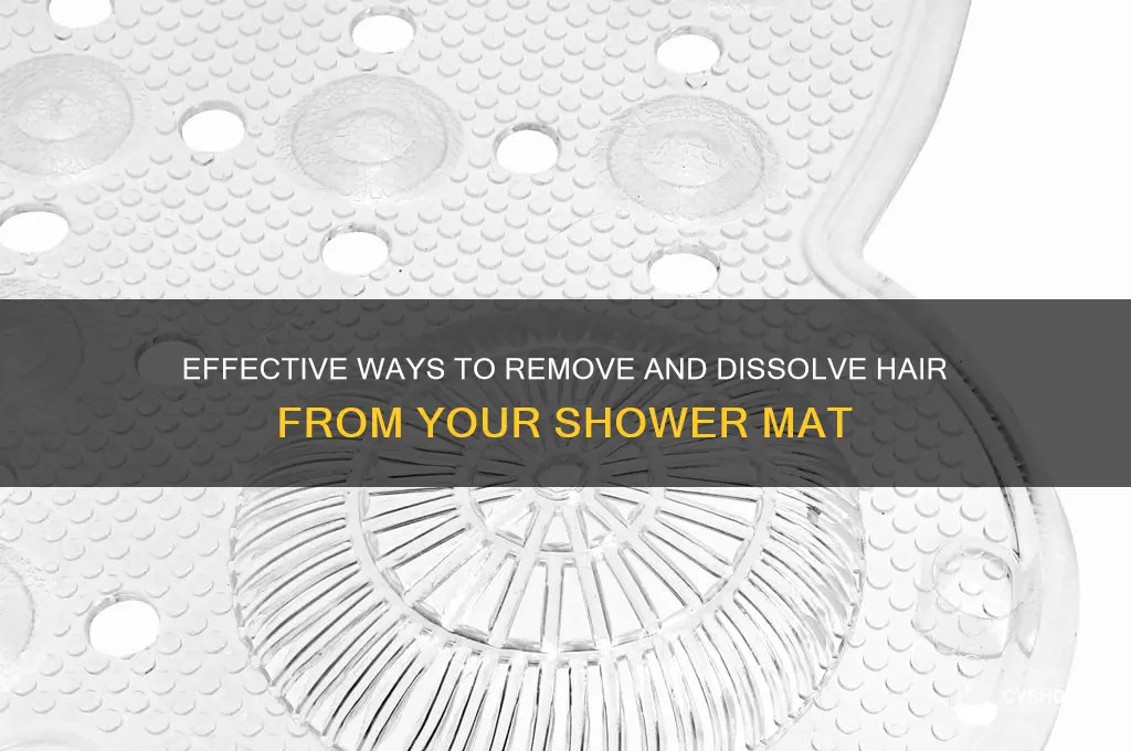 how get off remove dissolve hair on shower mat