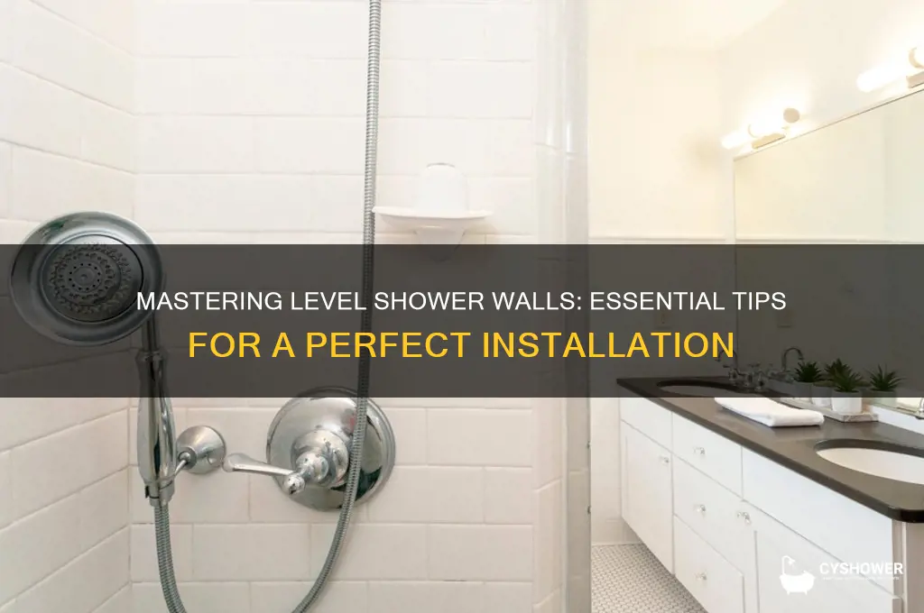 how get shower walls level