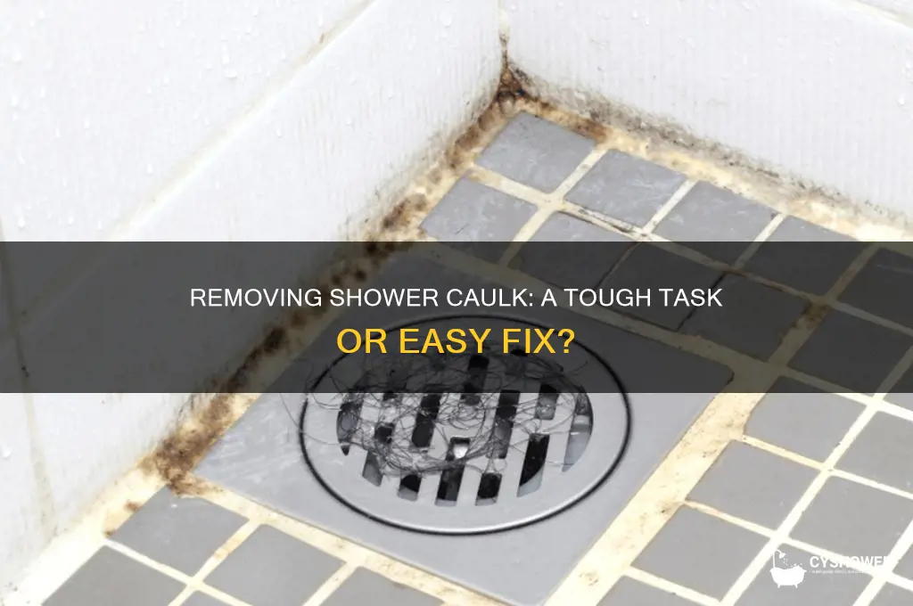 how hard is it to remove caulk from shower