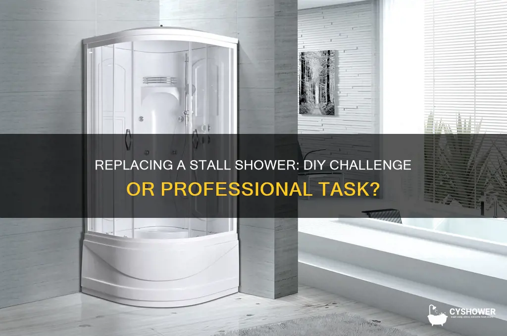 how hard is it to replace stall shower