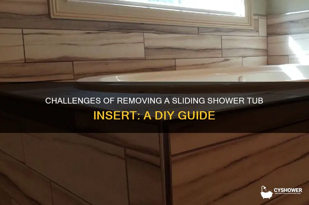how hard to remove a sliding shower tub insert