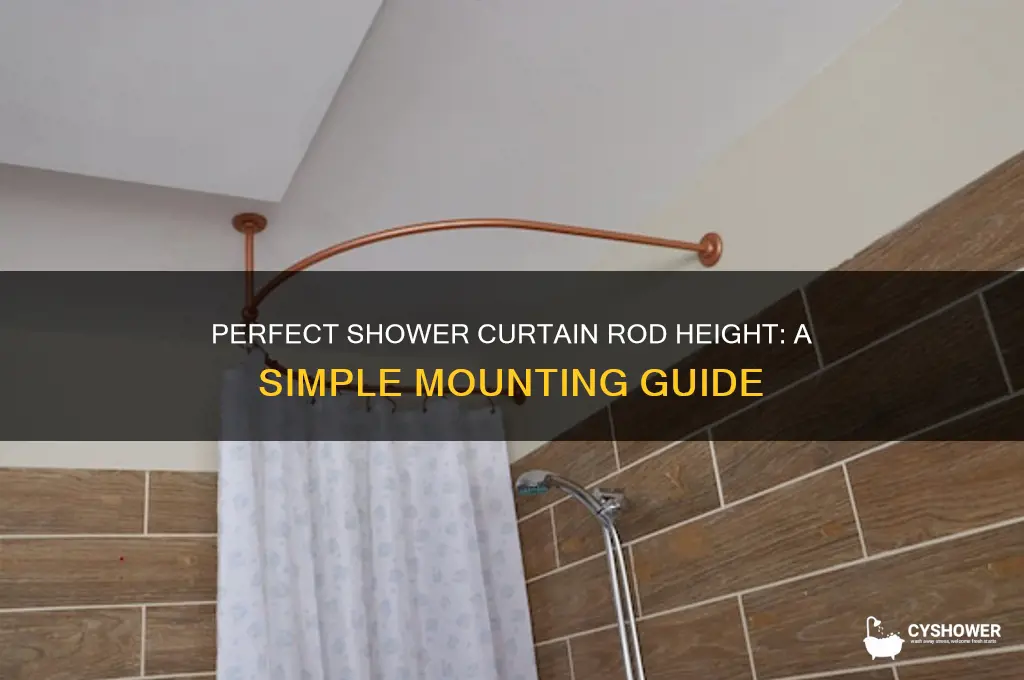 how height to mount a standard shower curtain rod