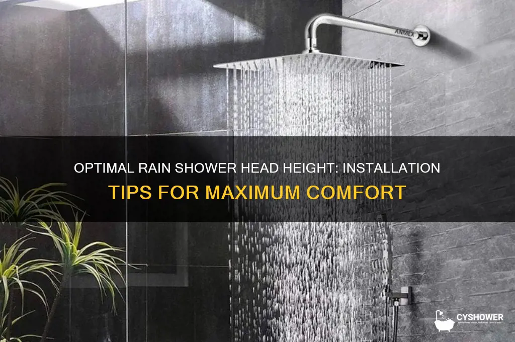how high are rain shower heads mounted