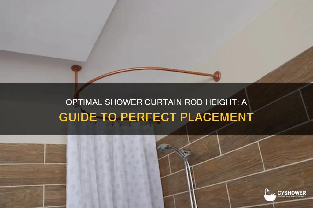 how high are shower curtain rods hung