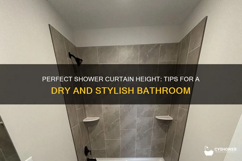 how high do you hang a shower curtain