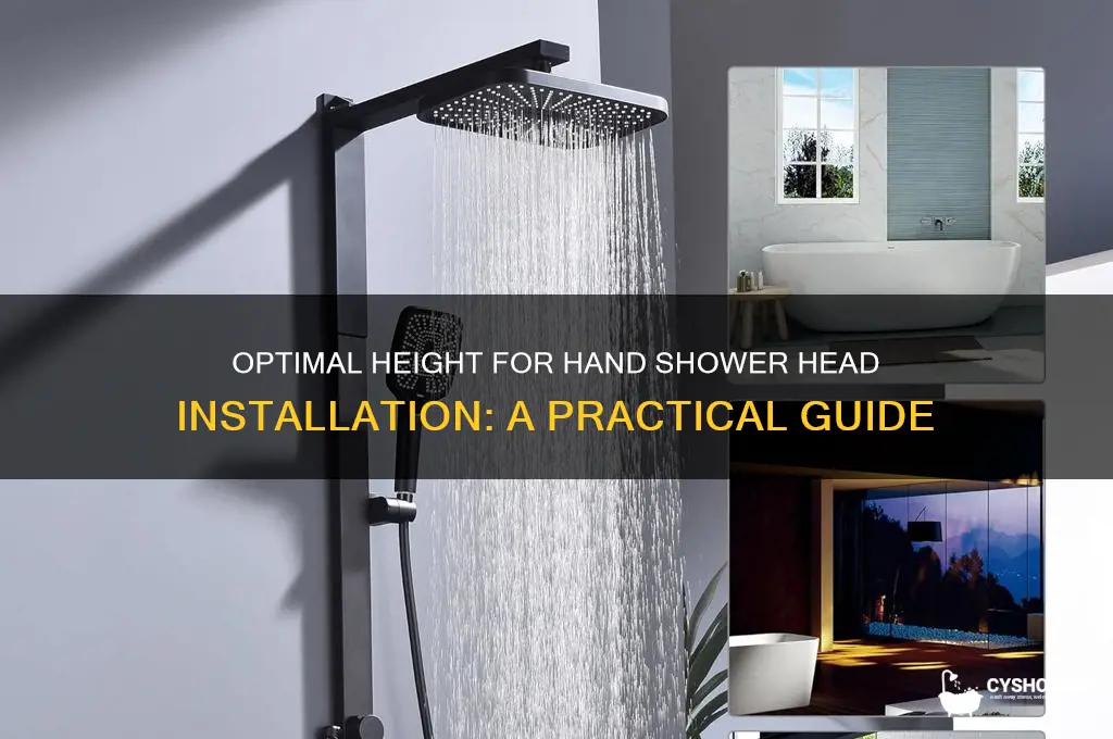 how high does a hand shower head be installed
