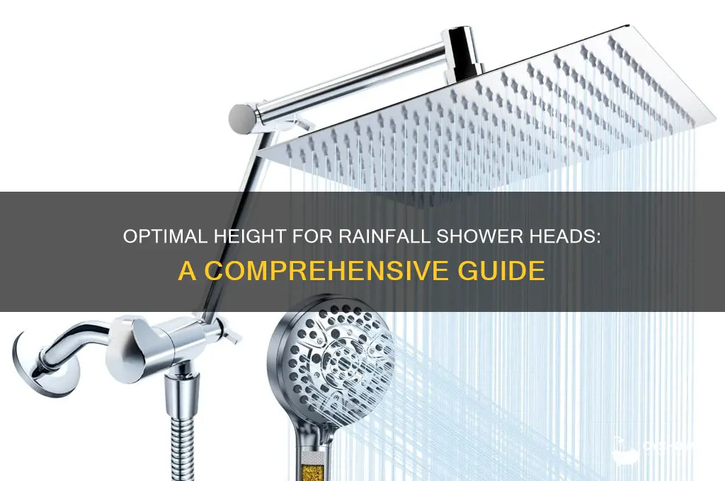 how high should a rainfall shower head be