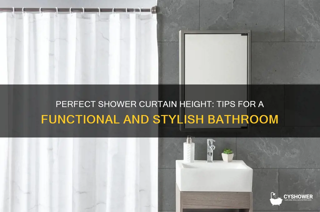 how high should a shower curtain be