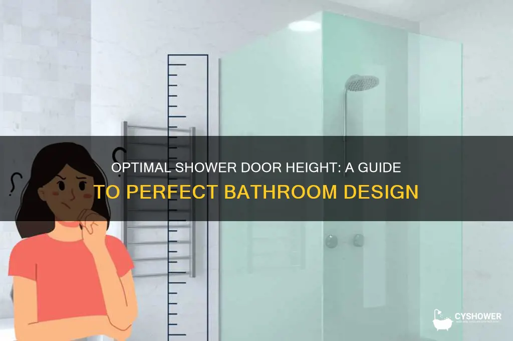 how high should a shower door be