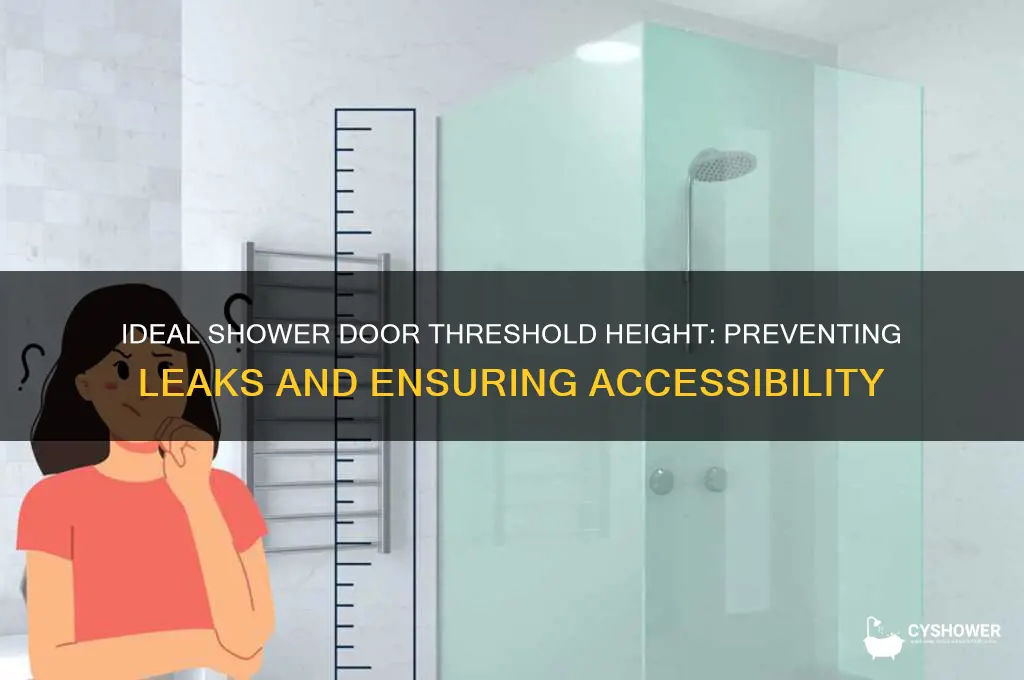 how high should door threshold be for shower