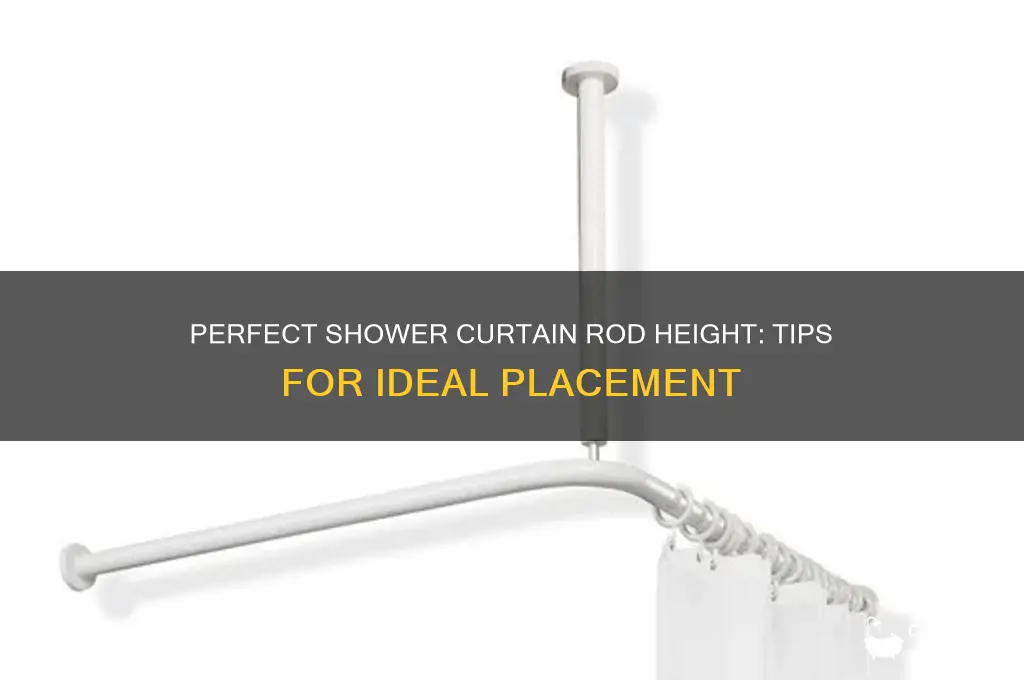 how high should shower curtain rod be
