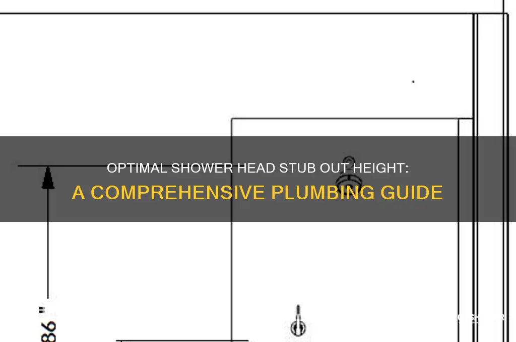 how high should shower head stub outs be