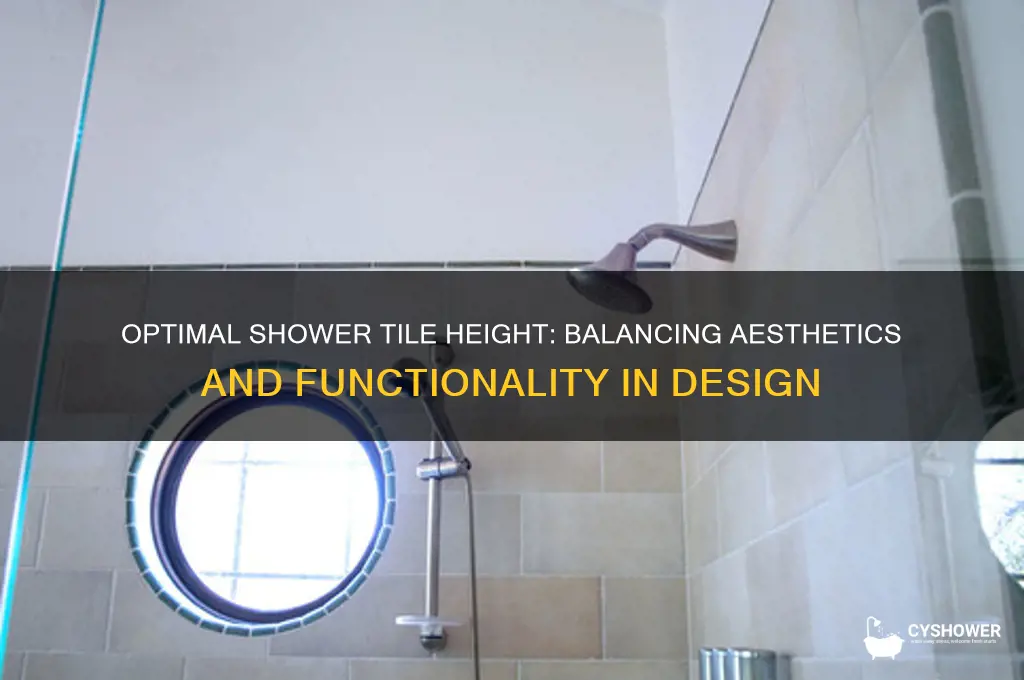 how high should tile go in shower