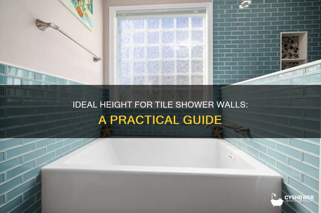 how high tile shower wall