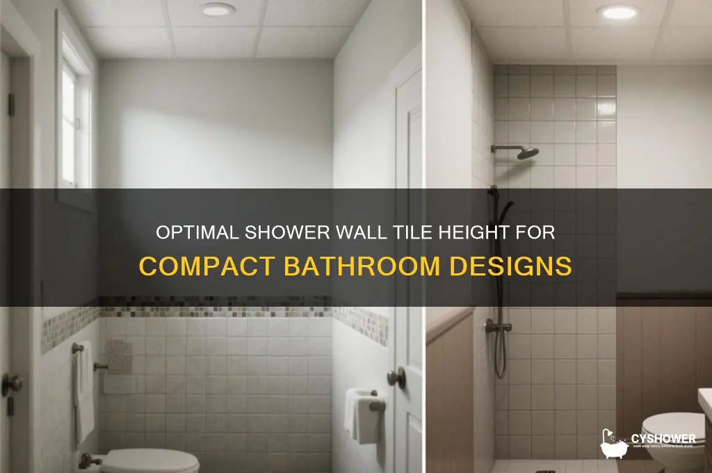 how high to tile shower wall in small bathrooms