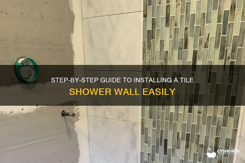 how install tile shower wall