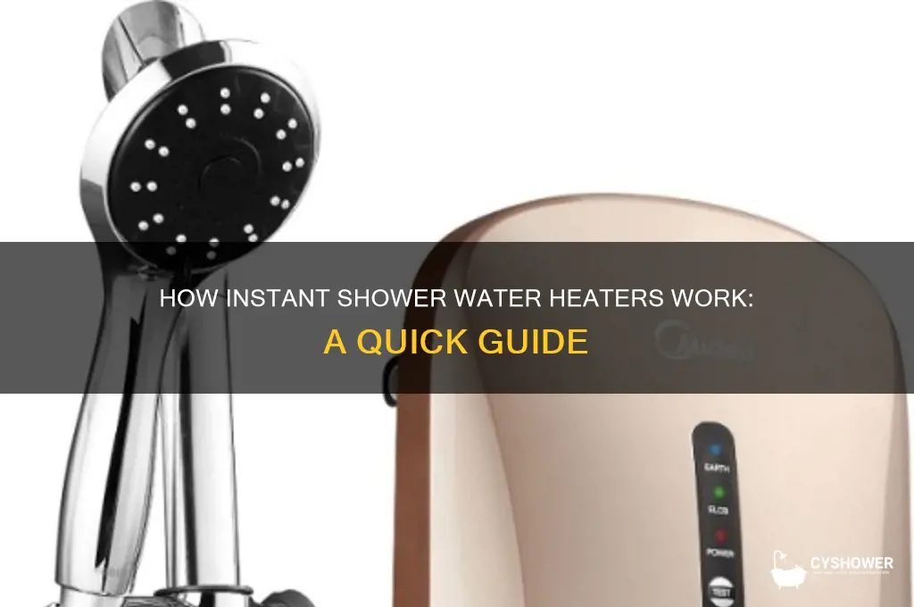 how instant shower water heater works