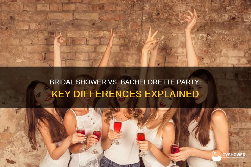 how is a bridal shower different from a bachelorette party