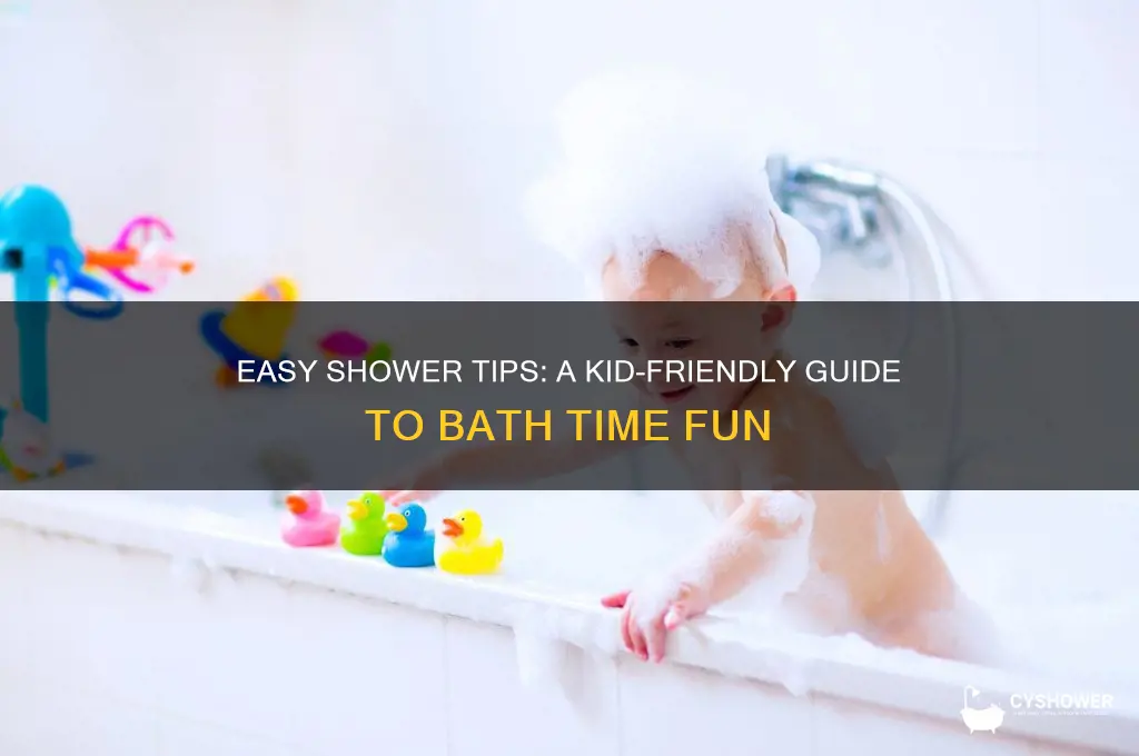 how kids can take a shower