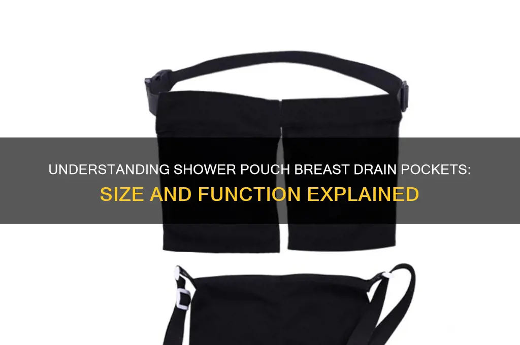 how large are shower pouch breast drain pockets