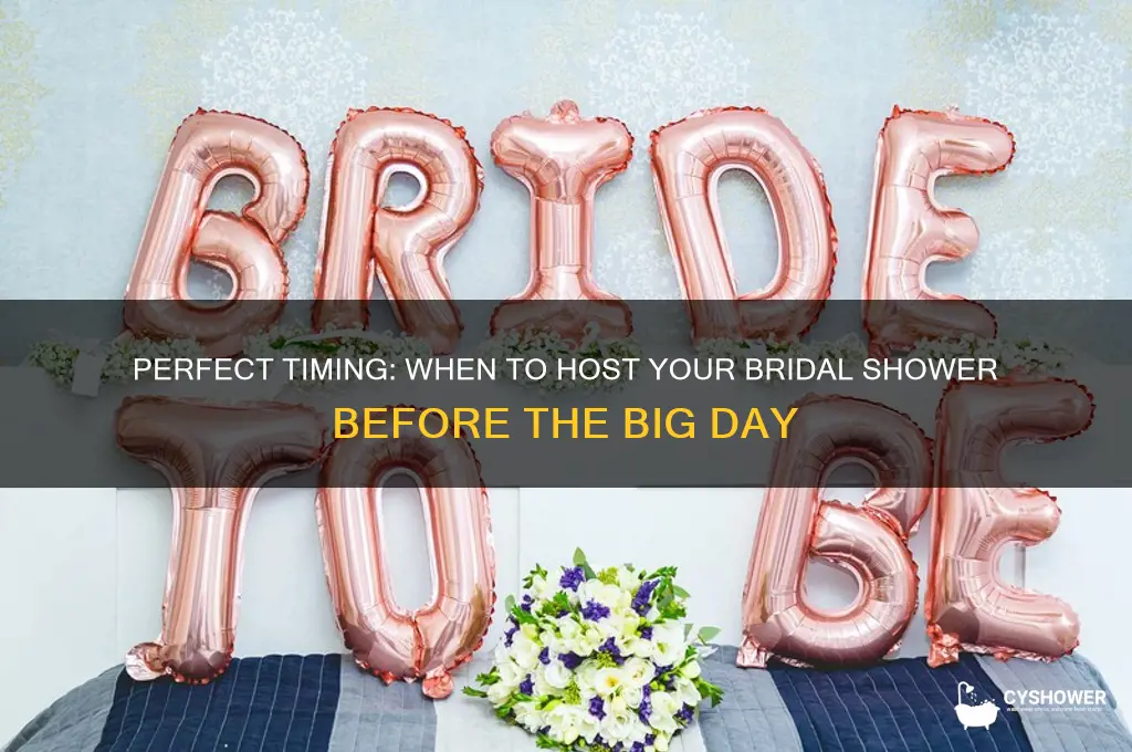 how late can you have a bridal shower