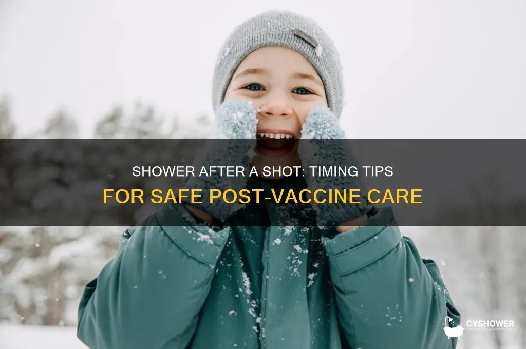 how long after a shot can you take a shower