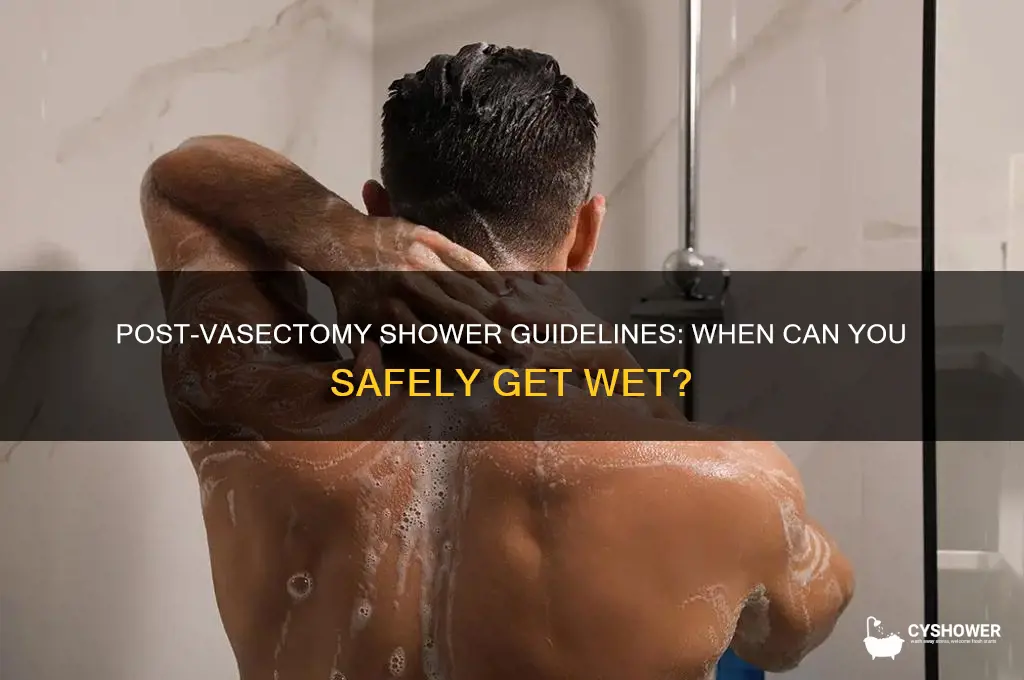 how long after a vasectomy can i take a shower