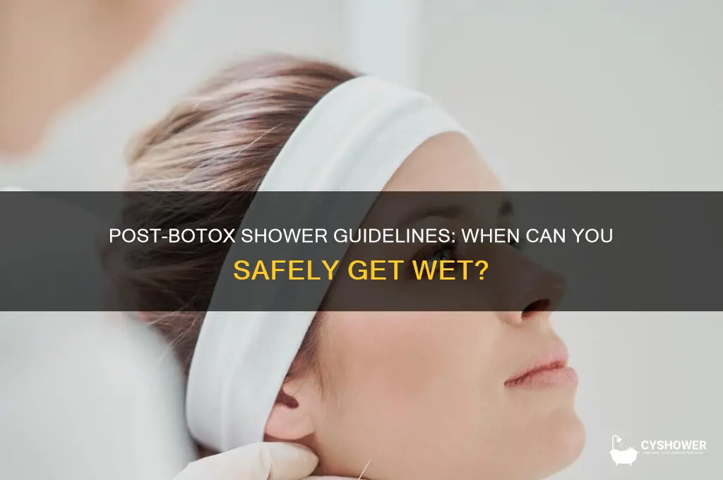 how long after botox can i take a shower
