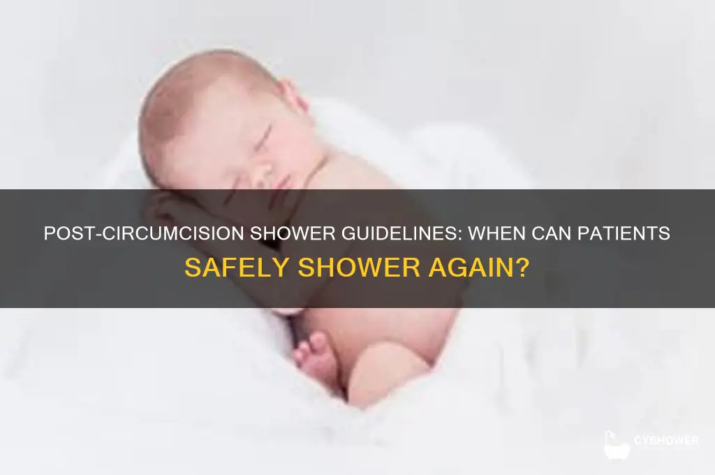 how long after circumsision patient can take a shower