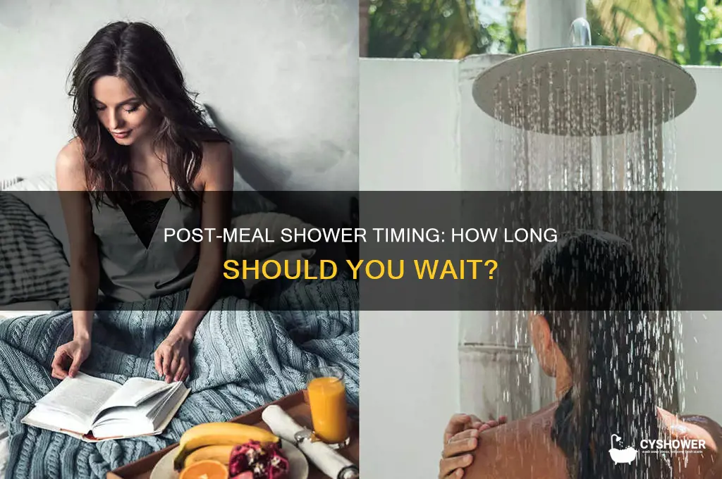 how long after eating can i take a shower