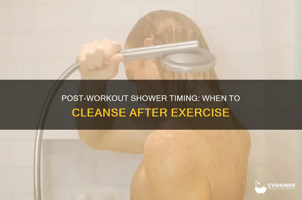 how long after exercising should you take a shower